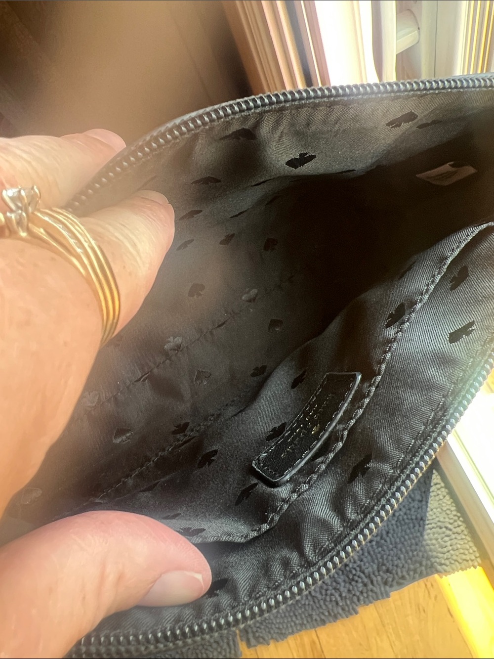 Kate Spade New York Ramey Greta Court Crossbody with Glitter Bottom panel - Picture 4 of 5